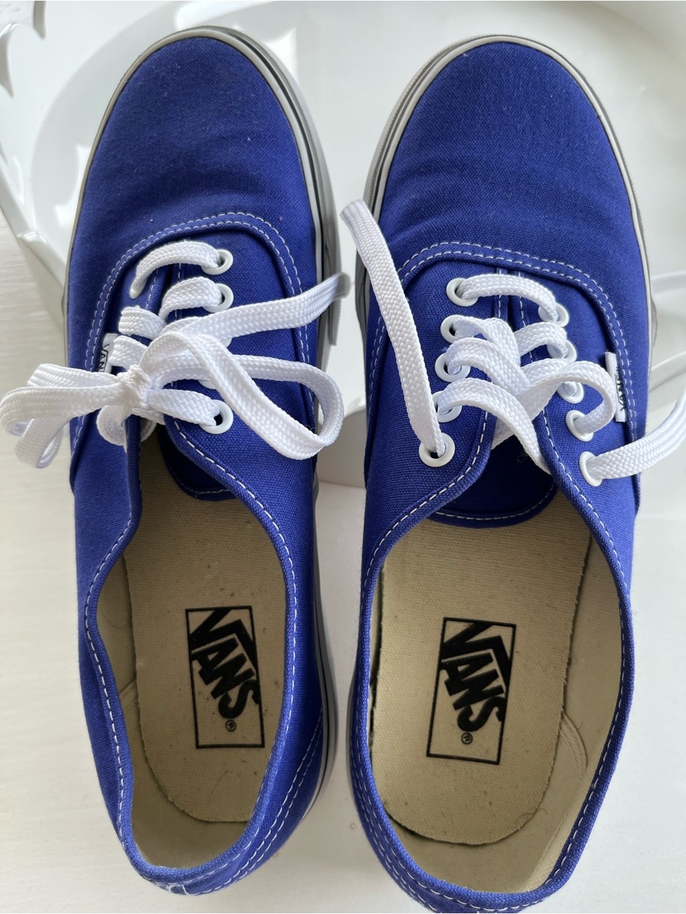 Classic Vans Blue Canvas Sneaker Like New Women’s Size 10